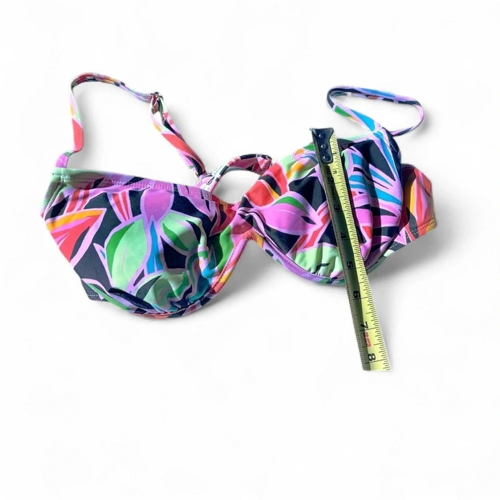 Wild Fable NWOT Neon Tropical Floral Underwire Bikini Top Bralette Style Medium